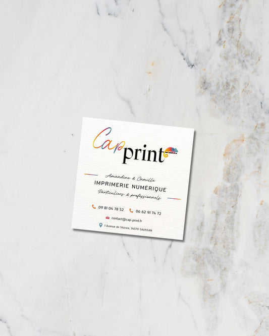 Cartes de visite carrés couleur