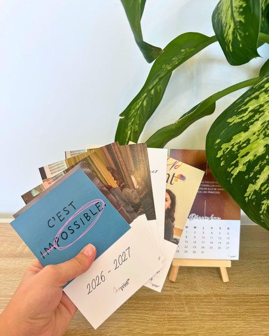 Calendrier de Bureau sur chevalet Personnalisable (10 x 15 cm)