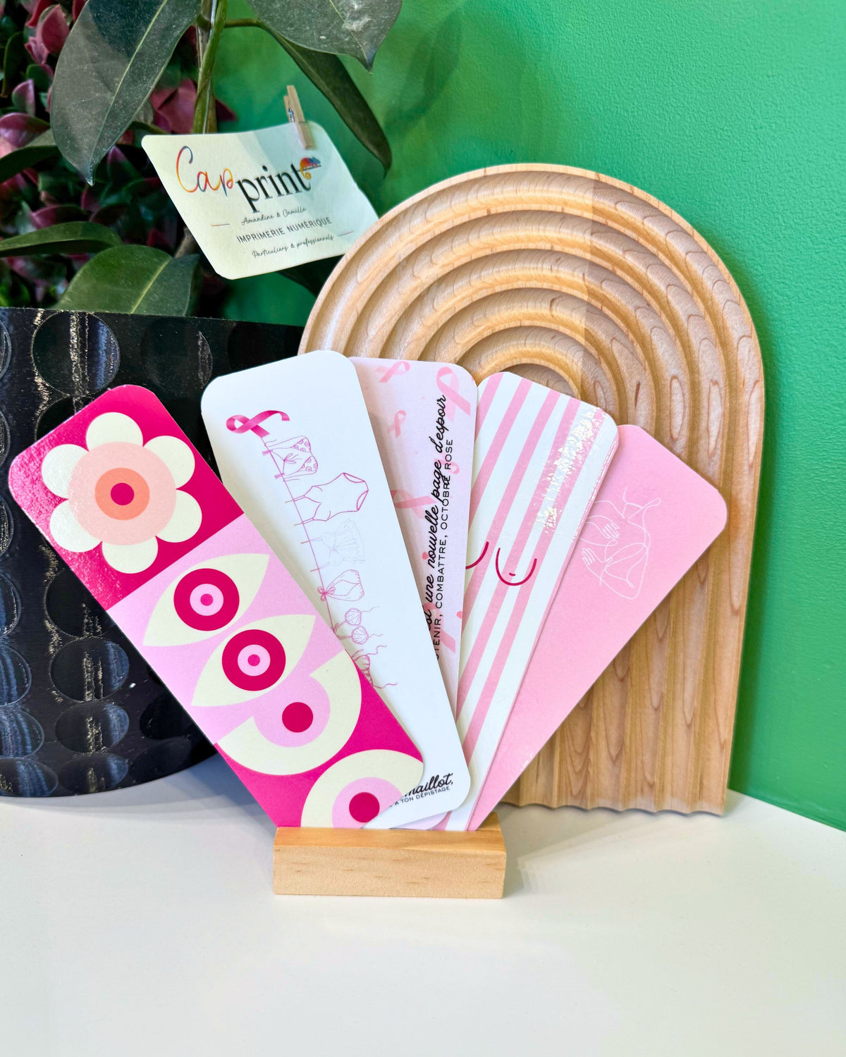Lot de 5 Marque-pages - Octobre rose