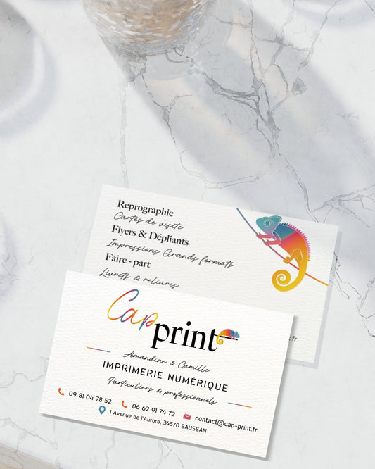 Cartes de visite rectangles couleur