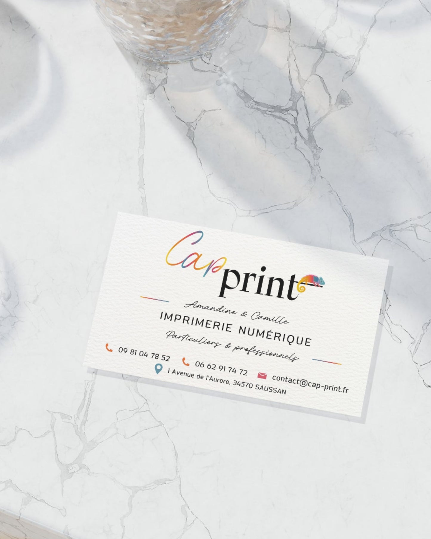 Cartes de visite rectangles couleur