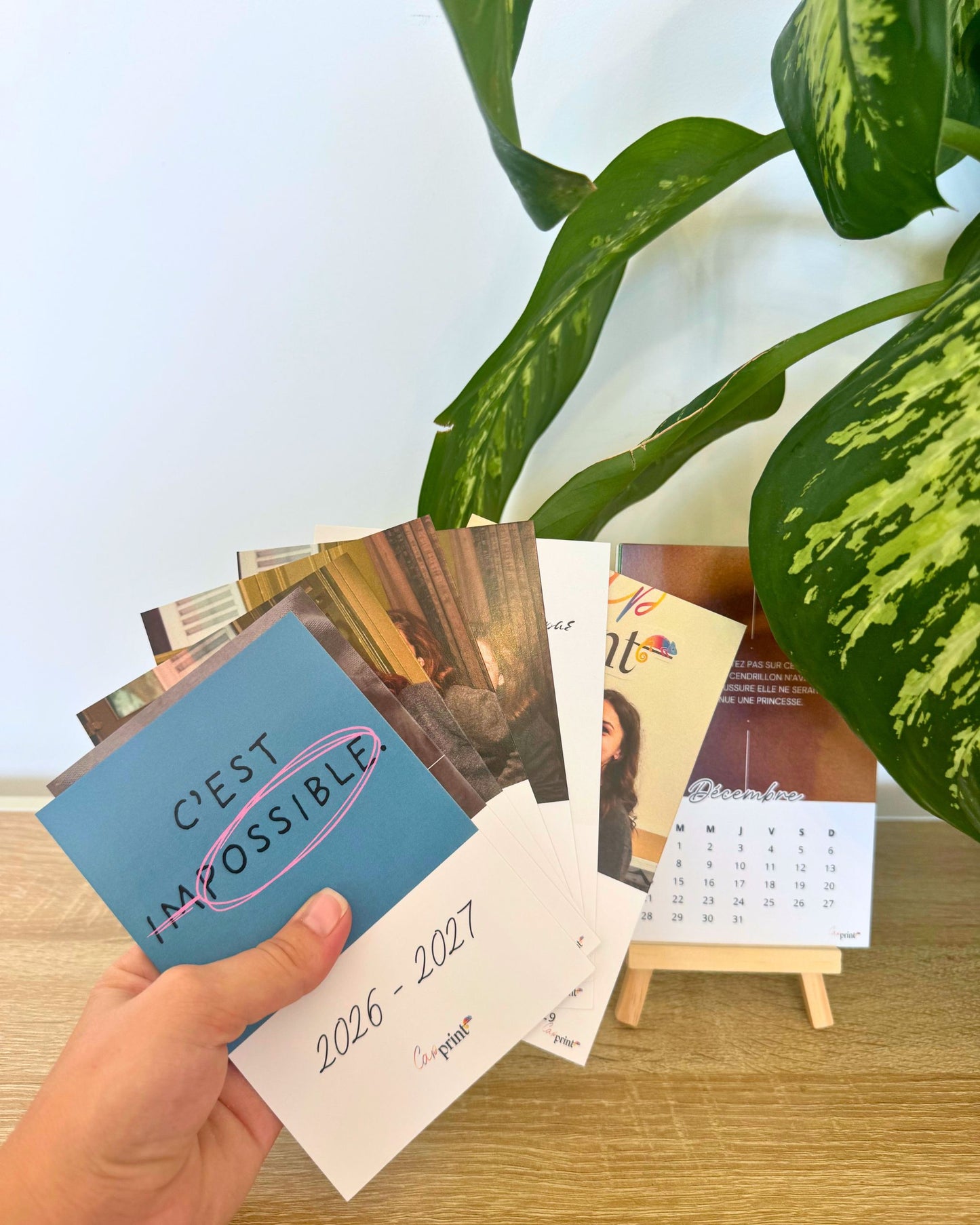 Calendrier de Bureau sur chevalet Personnalisable (10 x 15 cm)