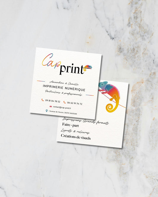 Cartes de visite carrés couleur