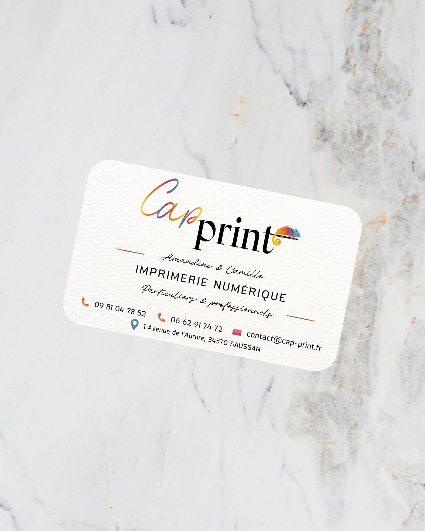 Cartes de visite rectangles couleur